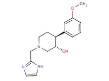 (3S*,4S*)-1-(1H-imidazol-2-ylmethyl)-4-(3-methoxyphenyl)piperidin-3-ol