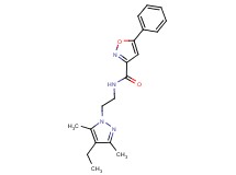 N-[2-(4-ethyl-3,5-dimethyl-1H-pyrazol-1-yl)ethyl]-5-phenyl-3-isoxazolecarboxamide