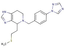 4-[2-(methylthio)ethyl]-5-[4-(1H-1,2,4-triazol-1-yl)benzyl]-4,5,6,7-tetrahydro-1H-imidazo[4,5-c]pyridine