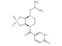 5-{[(4aS*,7aR*)-4-isobutyl-6,6-dioxidohexahydrothieno[3,4-b]pyrazin-1(2H)-yl]carbonyl}-2(1H)-pyridinone