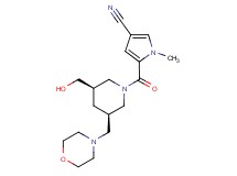 5-{[(3R*,5R*)-3-(hydroxymethyl)-5-(morpholin-4-ylmethyl)piperidin-1-yl]carbonyl}-1-methyl-1H-pyrrole-3-carbonitrile