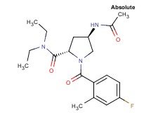 (4R)-4-(acetylamino)-N,N-diethyl-1-(4-fluoro-2-methylbenzoyl)-L-prolinamide