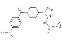 N-(1-{1-[4-(dimethylamino)benzoyl]-4-piperidinyl}-1H-pyrazol-5-yl)cyclopropanecarboxamide
