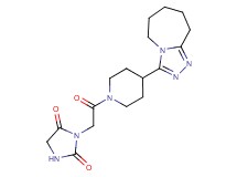 3-{2-oxo-2-[4-(6,7,8,9-tetrahydro-5H-[1,2,4]triazolo[4,3-a]azepin-3-yl)-1-piperidinyl]ethyl}-2,4-imidazolidinedione