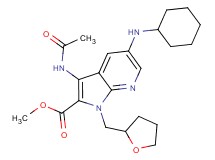 methyl 3-(acetylamino)-5-(cyclohexylamino)-1-(tetrahydro-2-furanylmethyl)-1H-pyrrolo[2,3-b]pyridine-2-carboxylate