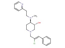 (3R*,4R*)-1-[(2Z)-2-chloro-3-phenyl-2-propen-1-yl]-4-{methyl[2-(2-pyridinyl)ethyl]amino}-3-piperidinol