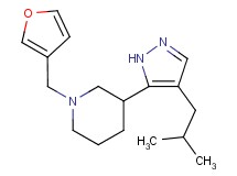 1-(3-furylmethyl)-3-(4-isobutyl-1H-pyrazol-5-yl)piperidine