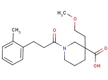 3-(2-methoxyethyl)-1-[3-(2-methylphenyl)propanoyl]-3-piperidinecarboxylic acid