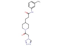 N-(3-methylphenyl)-3-[1-(1H-tetrazol-1-ylacetyl)-4-piperidinyl]propanamide