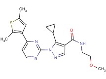 5-cyclopropyl-1-[4-(2,5-dimethyl-3-thienyl)-2-pyrimidinyl]-N-(2-methoxyethyl)-1H-pyrazole-4-carboxamide