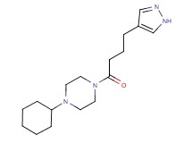 1-cyclohexyl-4-[4-(1H-pyrazol-4-yl)butanoyl]piperazine
