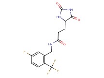 3-(2,5-dioxo-4-imidazolidinyl)-N-[5-fluoro-2-(trifluoromethyl)benzyl]propanamide