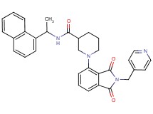 1-[1,3-dioxo-2-(4-pyridinylmethyl)-2,3-dihydro-1H-isoindol-4-yl]-N-[1-(1-naphthyl)ethyl]-3-piperidinecarboxamide