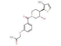 2-(3-{[(3S*,4R*)-3-hydroxy-4-(3-methyl-2-thienyl)piperidin-1-yl]carbonyl}phenoxy)acetamide