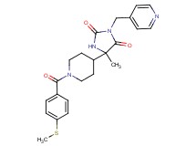 5-methyl-5-{1-[4-(methylthio)benzoyl]-4-piperidinyl}-3-(4-pyridinylmethyl)-2,4-imidazolidinedione