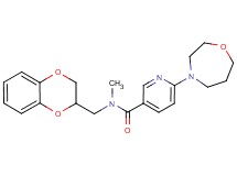 N-(2,3-dihydro-1,4-benzodioxin-2-ylmethyl)-N-methyl-6-(1,4-oxazepan-4-yl)nicotinamide