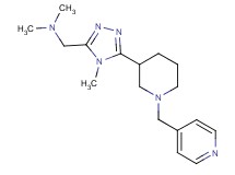 N,N-dimethyl-1-{4-methyl-5-[1-(pyridin-4-ylmethyl)piperidin-3-yl]-4H-1,2,4-triazol-3-yl}methanamine