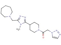 1-({4-methyl-5-[1-(1H-1,2,3-triazol-1-ylacetyl)piperidin-4-yl]-4H-1,2,4-triazol-3-yl}methyl)azepane