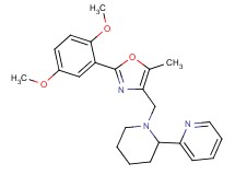 2-(1-{[2-(2,5-dimethoxyphenyl)-5-methyl-1,3-oxazol-4-yl]methyl}-2-piperidinyl)pyridine