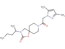 8-[(3,5-dimethyl-1H-pyrazol-1-yl)acetyl]-3-(1-methylbutyl)-1-oxa-3,8-diazaspiro[4.5]decan-2-one