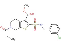 methyl 2-{[(3-chlorobenzyl)amino]sulfonyl}-6-propionyl-4,5,6,7-tetrahydrothieno[2,3-c]pyridine-3-carboxylate