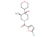 (3R*,4R*)-1-(5-chloro-2-furoyl)-3-methyl-4-(tetrahydro-2H-pyran-4-yl)-4-piperidinol