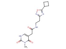 N-[2-(5-cyclobutyl-1,2,4-oxadiazol-3-yl)ethyl]-2-(3-methyl-2,4-dioxo-1,2,3,4-tetrahydropyrimidin-5-yl)acetamide