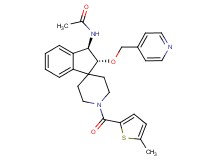 N-[(2R*,3R*)-1'-[(5-methyl-2-thienyl)carbonyl]-2-(4-pyridinylmethoxy)-2,3-dihydrospiro[indene-1,4'-piperidin]-3-yl]acetamide