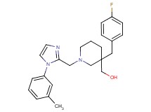 (3-(4-fluorobenzyl)-1-{[1-(3-methylphenyl)-1H-imidazol-2-yl]methyl}-3-piperidinyl)methanol
