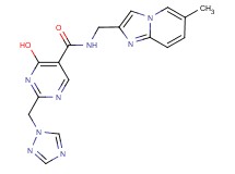 4-hydroxy-N-[(6-methylimidazo[1,2-a]pyridin-2-yl)methyl]-2-(1H-1,2,4-triazol-1-ylmethyl)pyrimidine-5-carboxamide