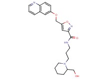 N-{3-[2-(hydroxymethyl)-1-piperidinyl]propyl}-5-[(6-quinolinyloxy)methyl]-3-isoxazolecarboxamide