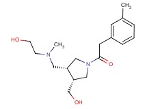 2-[({(3R*,4R*)-4-(hydroxymethyl)-1-[(3-methylphenyl)acetyl]pyrrolidin-3-yl}methyl)(methyl)amino]ethanol