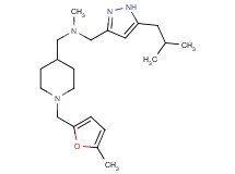 1-(5-isobutyl-1H-pyrazol-3-yl)-N-methyl-N-({1-[(5-methyl-2-furyl)methyl]-4-piperidinyl}methyl)methanamine