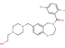 2-(4-{[4-(5-chloro-2-fluorobenzoyl)-2,3,4,5-tetrahydro-1,4-benzoxazepin-7-yl]methyl}-1-piperazinyl)ethanol