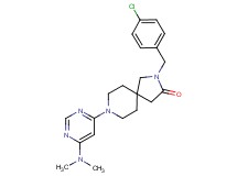 2-(4-chlorobenzyl)-8-[6-(dimethylamino)pyrimidin-4-yl]-2,8-diazaspiro[4.5]decan-3-one