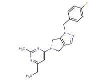 5-(6-ethyl-2-methylpyrimidin-4-yl)-1-(4-fluorobenzyl)-1,4,5,6-tetrahydropyrrolo[3,4-c]pyrazole