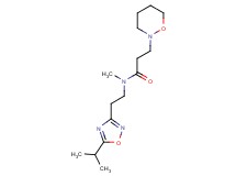 N-[2-(5-isopropyl-1,2,4-oxadiazol-3-yl)ethyl]-N-methyl-3-(1,2-oxazinan-2-yl)propanamide