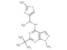 6-tert-butyl-1-methyl-N-[1-(2-methyl-1,3-thiazol-4-yl)ethyl]-1H-pyrazolo[3,4-d]pyrimidin-4-amine