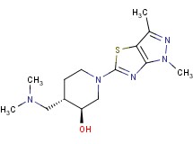 (3S*,4S*)-4-[(dimethylamino)methyl]-1-(1,3-dimethyl-1H-pyrazolo[3,4-d][1,3]thiazol-5-yl)piperidin-3-ol