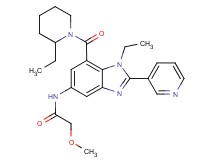 N-[1-ethyl-7-[(2-ethyl-1-piperidinyl)carbonyl]-2-(3-pyridinyl)-1H-benzimidazol-5-yl]-2-methoxyacetamide