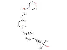2-methyl-4-[4-({4-[3-(4-morpholinyl)-3-oxopropyl]-1-piperidinyl}methyl)phenyl]-3-butyn-2-ol