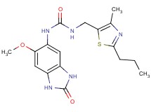 N-(6-methoxy-2-oxo-2,3-dihydro-1H-benzimidazol-5-yl)-N'-[(4-methyl-2-propyl-1,3-thiazol-5-yl)methyl]urea