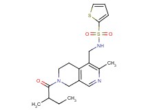 N-{[3-methyl-7-(2-methylbutanoyl)-5,6,7,8-tetrahydro-2,7-naphthyridin-4-yl]methyl}-2-thiophenesulfonamide