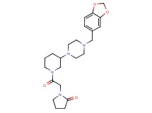 1-(2-{3-[4-(1,3-benzodioxol-5-ylmethyl)-1-piperazinyl]-1-piperidinyl}-2-oxoethyl)-2-pyrrolidinone