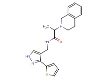 2-(3,4-dihydro-2(1H)-isoquinolinyl)-N-{[3-(2-thienyl)-1H-pyrazol-4-yl]methyl}propanamide