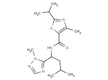 2-isopropyl-4-methyl-N-[3-methyl-1-(1-methyl-1H-1,2,4-triazol-5-yl)butyl]-1,3-thiazole-5-carboxamide