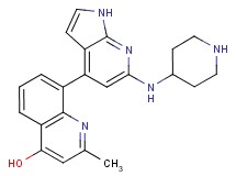 2-methyl-8-[6-(piperidin-4-ylamino)-1H-pyrrolo[2,3-b]pyridin-4-yl]quinolin-4-ol