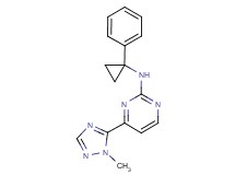 4-(1-methyl-1H-1,2,4-triazol-5-yl)-N-(1-phenylcyclopropyl)pyrimidin-2-amine