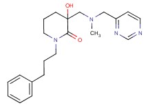 3-hydroxy-3-{[methyl(pyrimidin-4-ylmethyl)amino]methyl}-1-(3-phenylpropyl)piperidin-2-one