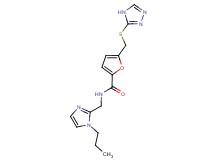 N-[(1-propyl-1H-imidazol-2-yl)methyl]-5-[(4H-1,2,4-triazol-3-ylthio)methyl]-2-furamide